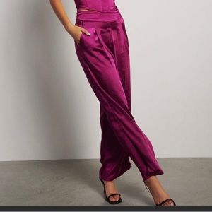 Dynamite satin pants pink